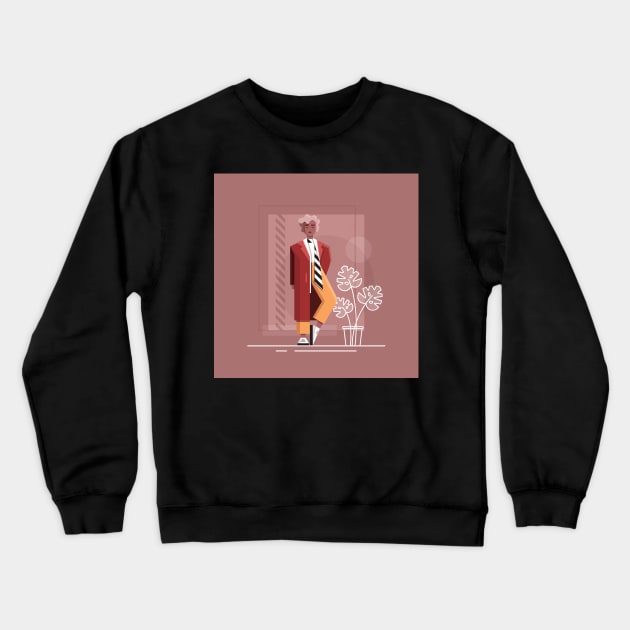 Maya - Street Style Woman Crewneck Sweatshirt by lanaxxart